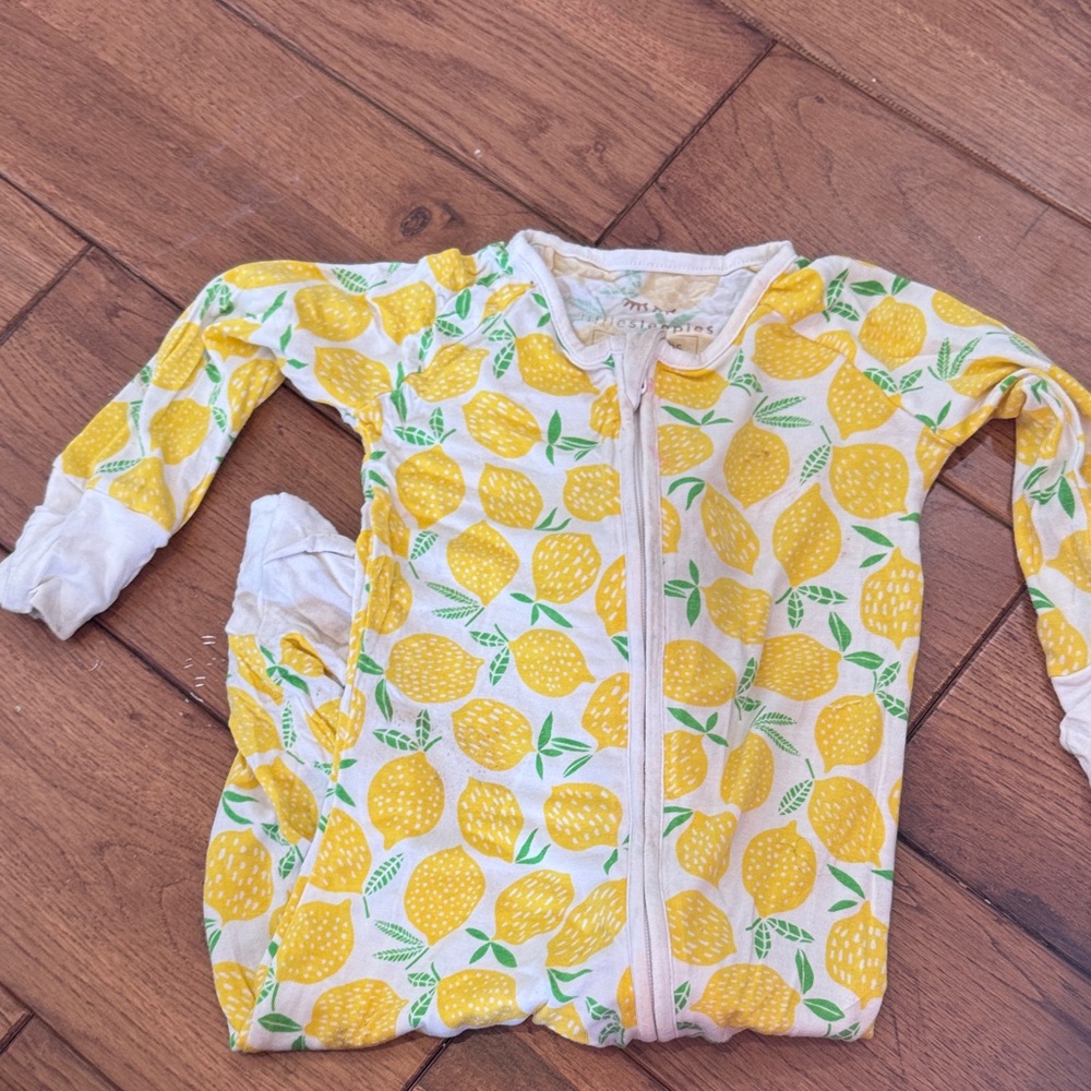 Little Sleepies Lemon Print Baby Onesie 3-6m
